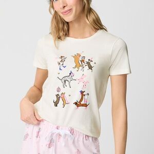 NWT! J. Crew Cream Graphic Tee